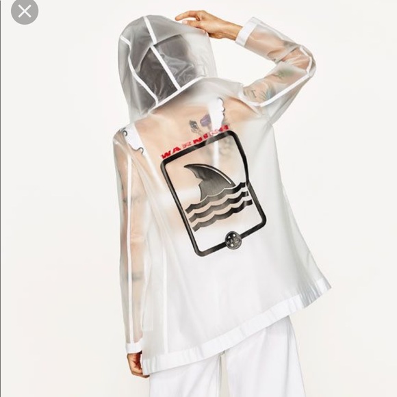 zara transparent rain jacket